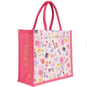 ROYAL COLLECTION SUMMER JUCO BAG Buckingham Palace Jute Queen Elizabeth Corgi